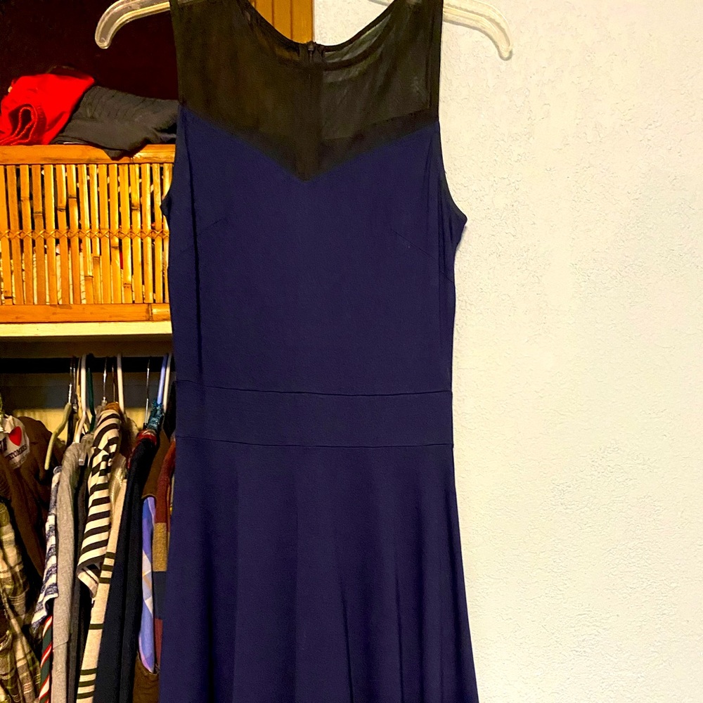 Navy dress, flowy